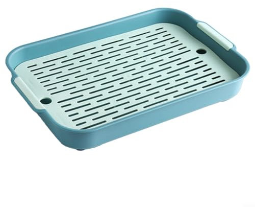 PETSTIBLE Kaninchentoilette, Kaninchentoilette, Toilettentrainer, Kaninchenkäfig, Toilette, Haustiertoilette, Kleintiertoilette für Kaninchen, Meerschweinchen, Toilette (S-blau)