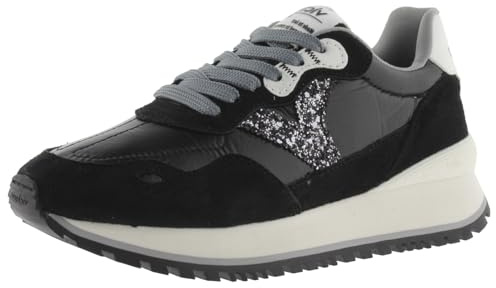 victoria Zapatillas Viento 1157102 | Nylon Metalizado & Logotipo Glitter & Piezas Serraje Al Tono & Suela Dentada para Mujer