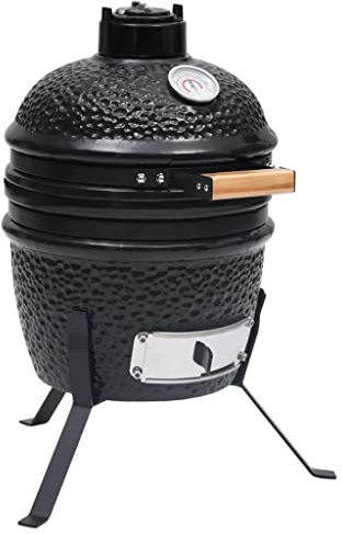 Home & Garden Item-2in1 Kamado Barbecue Grill Smoker Keramik 56 cm schwarz
