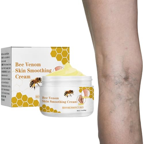 Crema per le Vene Varicose con Veleno d'Ape, Crema di Trattamento per le vene varicose per le gambe, Balsamo di Riparatrice per vene varicose e Capillari gambe, Unguento per la Cura delle Gambe, 60g