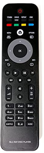 VINABTY Remplacer la télécommande pour Philips BLU-Ray Disc Player BDP7300/05 BDP7300/12 BDP7300/98 BDP5000/12 BDP2500/05 BDP2500/12 sub Remote RC4749 MBY-CH1238