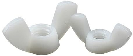 10/20/50 Stück M3 M4 M5 M6 M8 M10 M12 Nylon-Flügelmutter Kunststoff-Barrenmutter Kunststoff-Schmetterlingstyp Kunststoff-Überwurfmutter(White,M4 (50pcs))