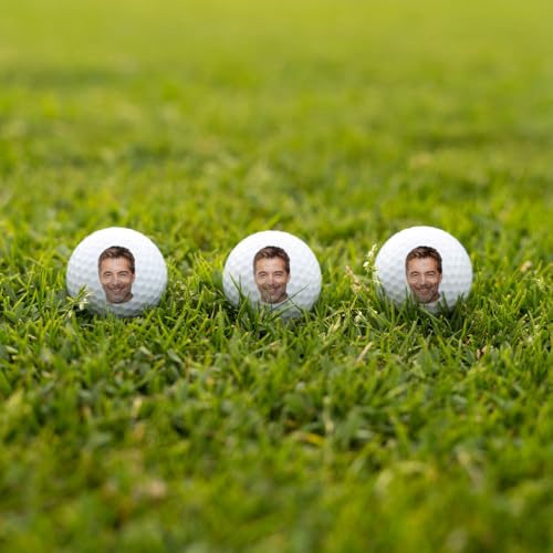 Generisch Personalisierbare Golfbälle im 3er Set mit Foto, Golfbälle mit deinem Gesicht, Golfbälle im Set gestalten, Personalisierte Golfbälle, Golf