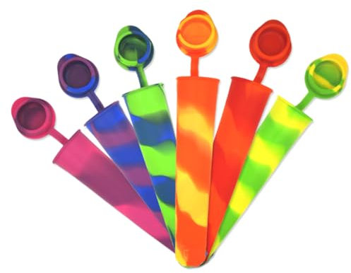 Cabilock Juego De 6 Moldes De Helado Reutilizables De Silicona Para Niños Niñas Y Adultos Saludables
