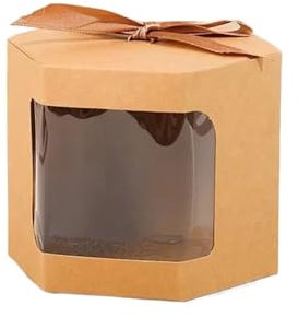 12 Stück Multi-Size-Süßigkeits-Keks-Boxen, Pralinenschachtel, Papierverpackung, Hochzeitstasche, Handgefertigte Verpackung, Seife, Schokolade FüR Hochzeit, Geburtstagsfeier, Familienfeiern(Brown,S)