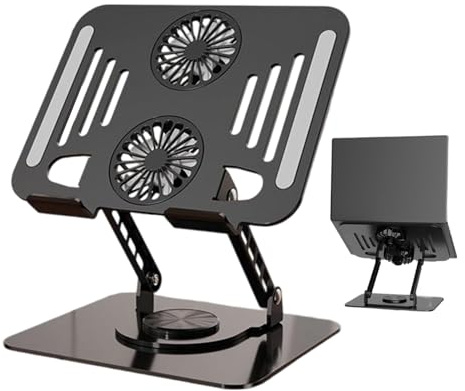 Laptop Riser Klappbarer Aluminium-Laptop-Holder, Cooling Computer Stand | Verstellbarer Schreibtischzubehör mit ergonomischer Höhe, tragbarer Laptop-Ständer für Zuhause, Schlafzimmer, Wohnzimmer, Dorm