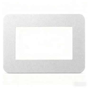 Light Switch Surround,Double Socket Surround Plate-Protective Frame for UK Standard 1 Switch & 2 Sockets 173x90mm,Matte Silver,No Drilling Required,Waterproof & Fingerprint Resistant