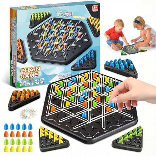Triangle Chess Game, Wavelength Board Game,Jeu de société de stratégie de Plateau Triangulaire，Geometric Chess Game & Family Party Games for Family Night, Christmas Games for Families