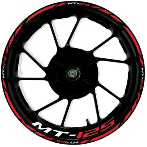 Pegatinas Llantas Moto Adhesivos Reflectantes para Llantas De Motocicleta para Yamaha MT-125 MT125 MT 125 17 Pulgadas. Resistentes Al Agua Agua llanta Calcomanía(Color 10)