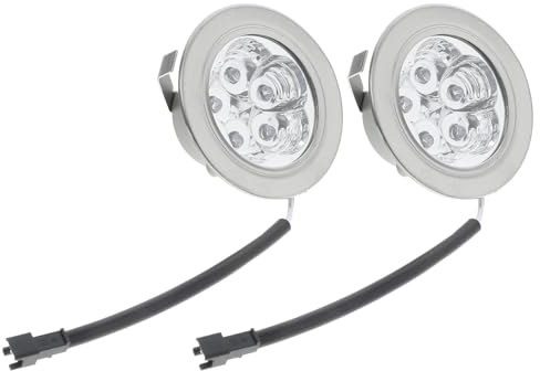 MALUGOGO 2pcs LED Smoke Light Bulbs for Range Hood, Silver Plastic Cooker Hood Bulbs with Energy Efficient and Versatile Use, Suitable for Kitchen Scenarios