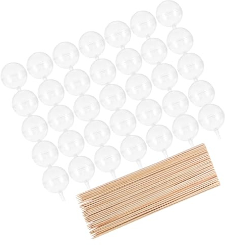 SHERCHPRY Transparente Schokoladenbecher mit Sticks – 100 Stück Selbstgemacht Süßigkeiten Bouquet für Valentinstag Blumenstrauß Glatte Oberfläche Praktische Größe für Geschenkverpackung