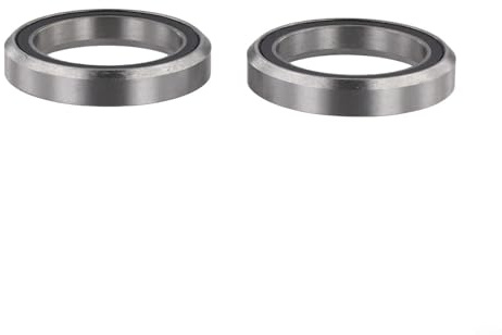 2 Pcs Bike Headset Bearings 38x27.15x6.5mm, Ball Bearing Steel with Rubber Sealing Cover, 36°/45° Tapered Angles for Bicycle Fork Replacement