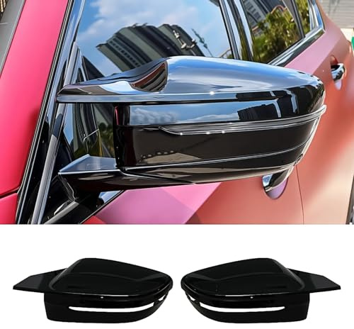 Haoyijiahui 2 PCS Rückspiegel For BMW 3er G20 G21/5er G30 G31/7er G11 G12 | Abdeckung Seitenspiegelgehäuse Spiegelkappen Glanz Schwarz 4er G22 G23 G26/8er G14 G15 G16 Nur Modell mit linkem Ruder