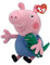 TY George Plüschtier, weicher Teddy für Kinder, sammelbares Baby-Stofftier, hochwertige, kuschelige Geschenkidee für Jungen und Mädchen, 15 cm, Rosa