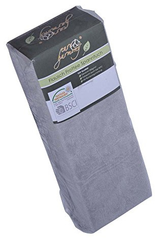 Serviette éponge Drap-housse careharmony®, 250 gm², Liegen Housse Housse de taille de choix de couleur, platine, 75/190-80/200 cm