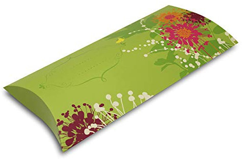 25er Pack Kissenverpackung Geschenkbox Geschenkschachtel grün, ca. 21,5 x 11,5 x 3 cm, Geschenkverpackung, Kissenschachtel