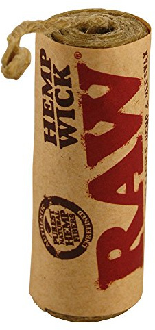 RAW Hemp Wick 6 m lång veke av hampa och bivax 3 x hemp wick
