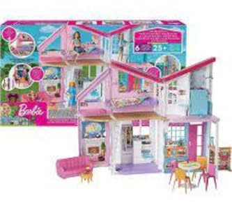 Barbies wunderschönes Malibu Haus - rosa Box - 6 Zimmer