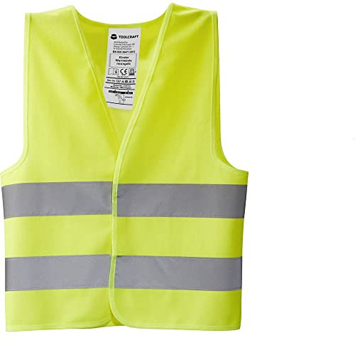 TOOLCRAFT TO-5150550 Gilet de sécurité pour enfant Jaune fluo EN ISO 20471 EN ISO 20471:2013