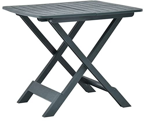 vidaXL Gartentisch Klappbar Balkontisch Terrassentisch Klapptisch Campingtisch Beistelltisch Esstisch Bistrotisch Grün 79x72x70cm Kunststoff