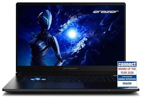 ERAZER Scout 17 E1 43,9 cm (17,3 Zoll 144Hz) Full HD Gaming Laptop (Core 5 210H, GeForce RTX 5050 8GB GDDR7 VRAM, 16GB DDR5 RAM, 1TB PCIe SSD, Windows 11 Home)