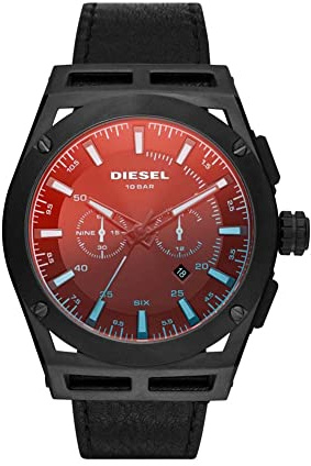 Diesel Timeframe Uhr für Herren, Quarz-Chronographenwerk mit Silikon-, Edelstahl- oder Lederarmband