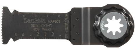 Makita B-66341 Starlock Plus HCS Tauchsägeblatt 32 mm MAP003 wood, für Holz, Kunststoff, 60 mm Eintauchtiefe, für Multitool, Multifunktionswerkzeug, 1 Stück