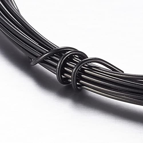 Perlin Aluminiumdraht 1,5mm Schwarz 5m Schmuckdraht | Für markante Schattenlinien stabile Rahmen Kostümakzente moderne Objektformen dunkle Umrisse und klare Dekoaufbauten
