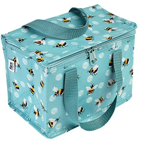 Rex London Bumblebee Lunchtasche, 3 Liter, Isoliert, Türkis, Vögel, 21 x 12 x 16 cm