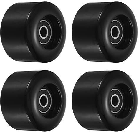 PATIKIL 4 Stück 55mm Longboard Rollen mit Lager ABEC-9 Skateboard Rad Straße Rollen für Skateboards Cruiser Räder Ersatz 80A Schwarz