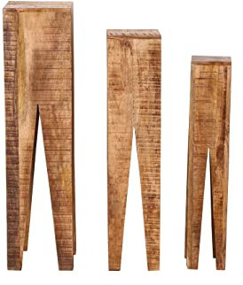 GMD Living 3er Set Blumenhocker Bhopal in Natur, unterschiedliche Größen