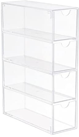 Stackable 4 Drawer, Acryl Brillen Aufbewahrungsbox für Make up, Büroartikel, Sonnenbrillenhalter