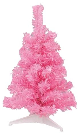 Albero di Natale Pino Rosa da 25 cm 40 cm, Albero Germogliato Rami Pink cameretta Bambina con Supporto Base in Plastica, Pinetto di Natale di Alta qualità h. 40 cm