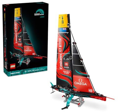 LEGO Technic Emirates Team New Zealand AC75 Yachtbauset für Erwachsene, Rennboot-Modell für Segelbootliebhaber, Build-a-Boat Geschenk für Fans kreativer und entspannender Aktivitäten, 42174