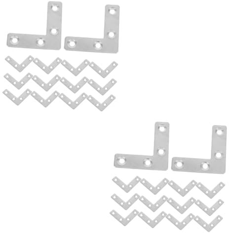 jojofuny 72 Stk Eckcode-Hardware ersatzteile für gartenmöbel möbelbeschläge l Halterungen für Holz, schwere Ausführung Winkelträger Rostfreier Stahl Platte Ecke aus Metall Vorrichtung