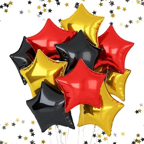 Sternluftballons, 10 Stück Stern Helium Luftballons, Stern Mylar Folien Ballon, Sterns Folienballon, Bunt Pentagramm Aluminium Folien Ballons Set, für Geburtstag Hochzeit Valentinstag Deko (A1)