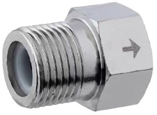 Rückschlagventil aus Edelstahl, G 1/2 Außengewinde auf Innengewinde Einwegventil für Wassertank Warmwasserbereiter Toilette, 201 Edelstahl