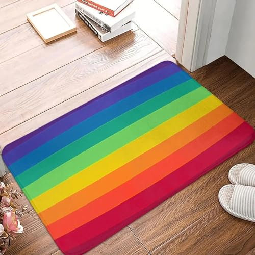 JGGXHM Fußmatte mit Regenbogenmuster, für Badezimmer, moderner weicher Teppich, Eingangstürmatte, Flur, Bunte Dekoration, Bodenteppich, Bodenmatte, 160 x 200 cm