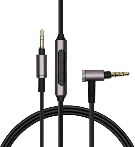 kwmobile Kopfhörerkabel kompatibel mit Sony WH-1000XM3 / WH-1000XM2 / WH-CH700N / MDR-100ABN / H900N - Ersatz Kabel 150 cm mit Lautstärkeregler - 3.5mm Klinke
