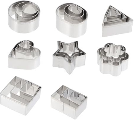 CIYODO Suministros para Hornear Moldes Rectangulares para Galletas Moldes para Bizcochos Juego de Moldes para Pasteles