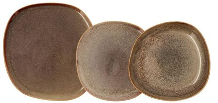 Bidasoa Ikonic Vajilla 12 Piezas Cerámica Irregular Par Apto Microondas