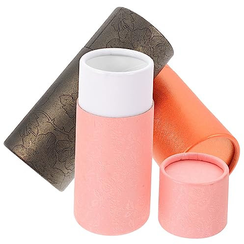 VILLFUL 6 Stück Geschenkverpackungsset Für Ätherische Öle Papier-runddosen in Gold Dunkelmetallic Und Wiederverwendbare Verpackungsboxen Für Flaschen, Tee Und Kleine Kosmetikartikel Als