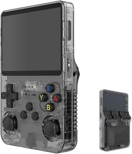 R36S Handheld Game Console – 64GB TF Card | 17,000+ Retro Games | 3.5-Inch IPS HD MIPI Screen | Quad-Core Processor | Open-Source Linux | Portable Video Game Player with 8-Hour Battery Life |