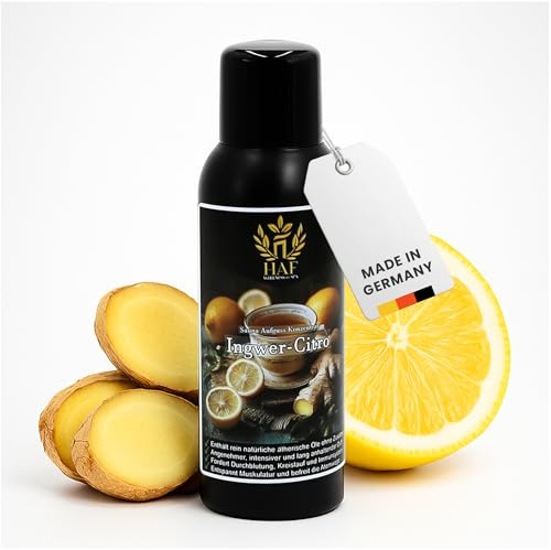 HAF Sauna Concentrato per infusione di zenzero Citro, 100 ml, profumo per sauna con oli essenziali naturali, infuso per sauna senza additivi artificiali, olio per sauna per un profumo intenso e