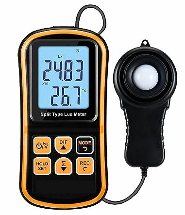 Misuratore di luce 5PCS Split Lux Meter Luxmetro Digitale Professionale Misuratore Di Luce LCD Luxometro Portatile Fotometro For L'illuminazione Dello Strumento Efficace e versatile