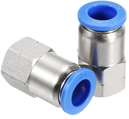 QUARKZMAN 2 Stück 1/4 NPT weibliche gerade Gewinde Silberton PCF 010-02