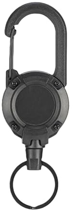 Llavero retráctil – Llavero con mosquetón | Llavero de mosquetón resistente | Carretes retráctiles | Soporte extensible para llaves de carrete de insignia, clip de insignia, gancho de mosquetón para