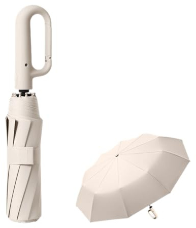 erised's bifrost Parapluie Pliant Golf 10 Baleines de Voyage pour Hommes et femmes,Résistant au UV/Ouverture et Fermeture Automatique de Plein Air Protection UV,Poignée à Mousqueton