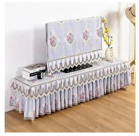 XFYESL TV Dust Cover Cover TV Covers Outdoor 1pcs Simple Fabric Rectangular TV Cabinet Cover Hanging LCD TV Cover Household TV Curved Dust Cover Cloth(Color04,85xH55cm TV)