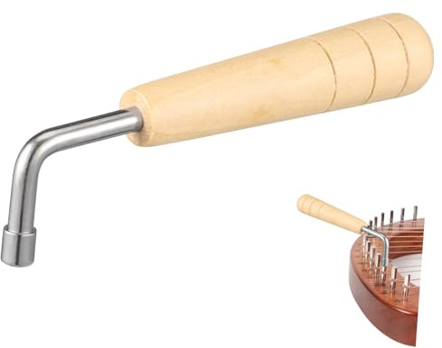 Yardwe Ton Stimmschlüssel aus Metall und Holz Rostfrei Handlich zum Stimmen von Lyra-saiten für Musikinstrumente und Lyra Zubehör